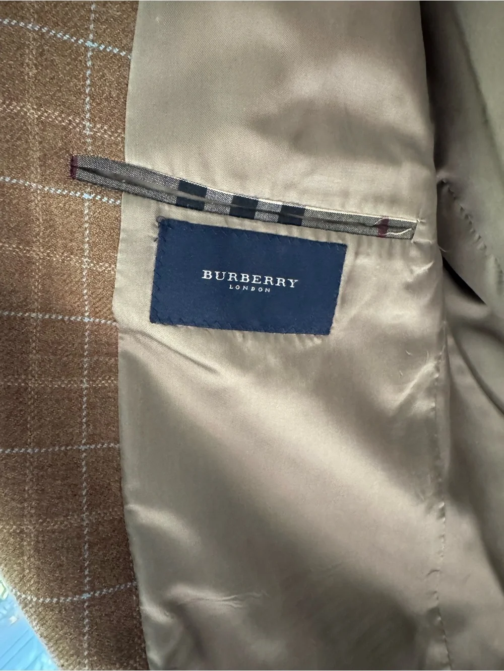 Men’s Burberry Bond Street Wool Blazer/ Jacket 42R brown blue classic!